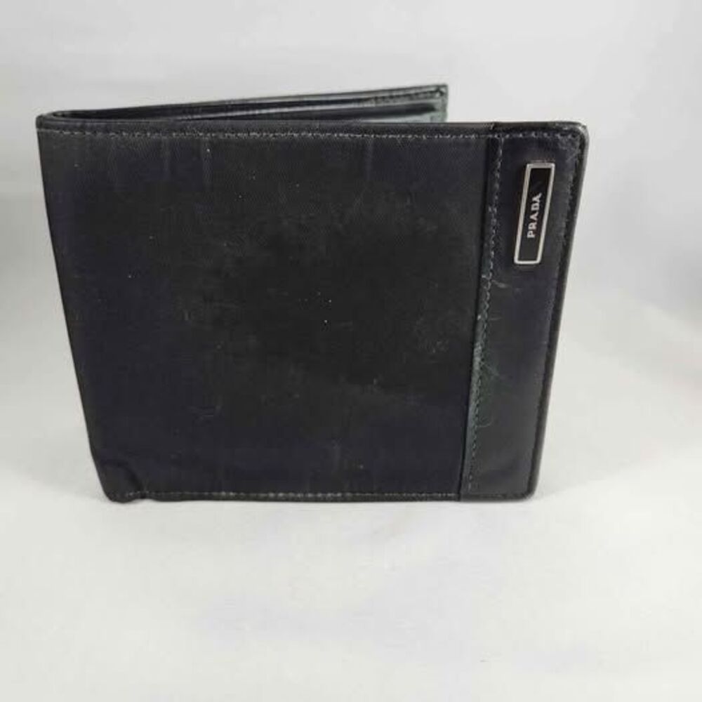 Prada Nylon Bifold Wallet Black